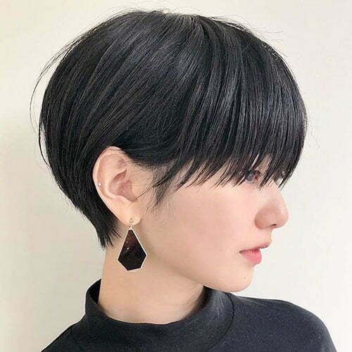 Asiatisches kurzes Haar