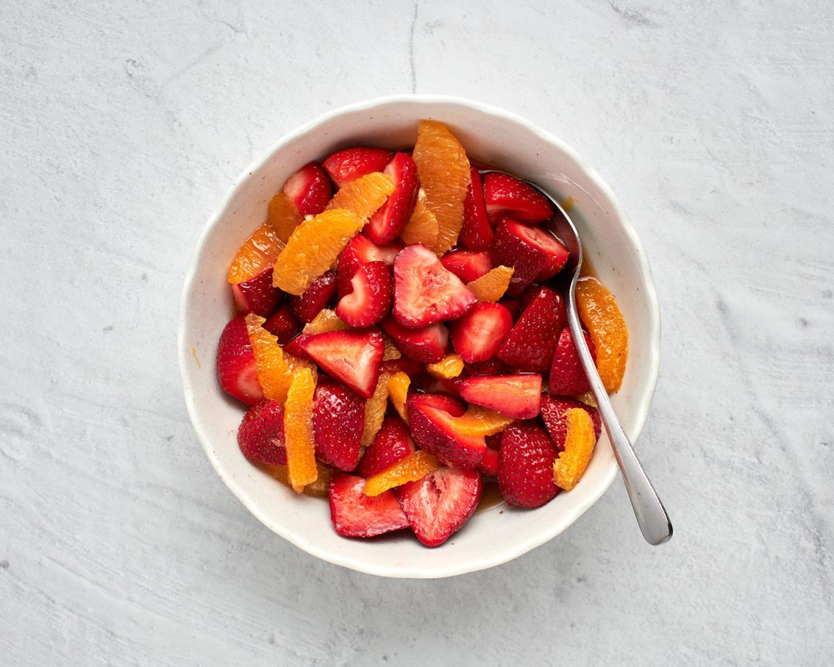 Orangen-Erdbeer-Salat
