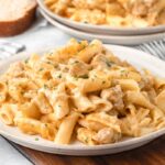 Creamy Chicken Pasta Casserole on a plate