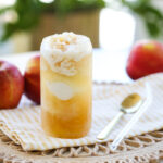 creamy apple cider slushy in a cup