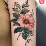 8 elegante botanische Tattoo-Designs mit Blüten und Ranken