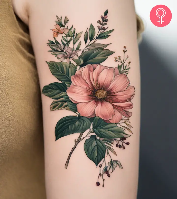 8 elegante botanische Tattoo-Designs mit Blüten und Ranken