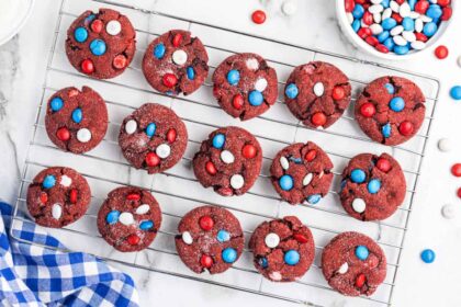 Rezept für Red Velvet Cake Mix Cookies