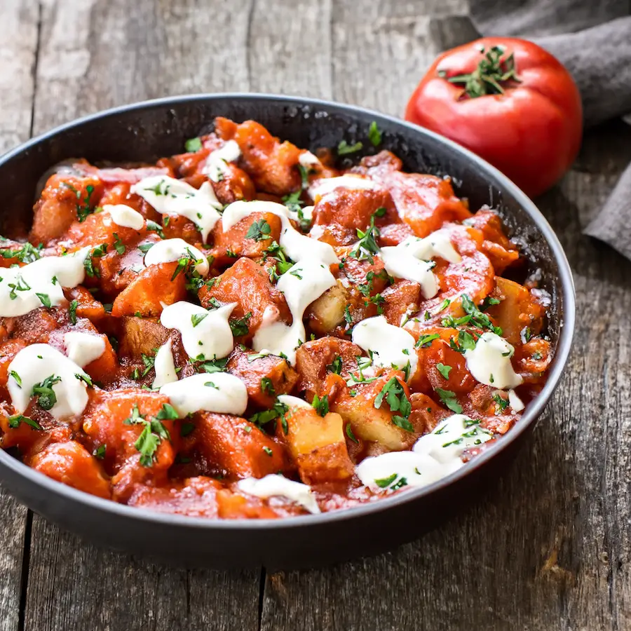 Rezept für geröstete Patatas Bravas