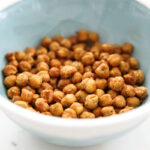 Crispy chickpeas in a bowl