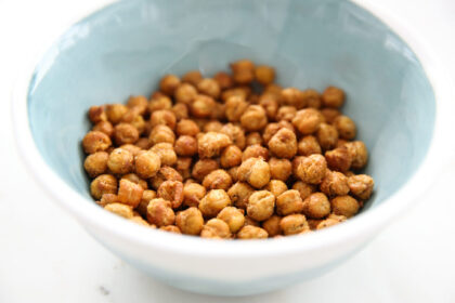 Crispy chickpeas in a bowl