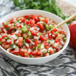 Brazilian Vinaigrette in a white bowl