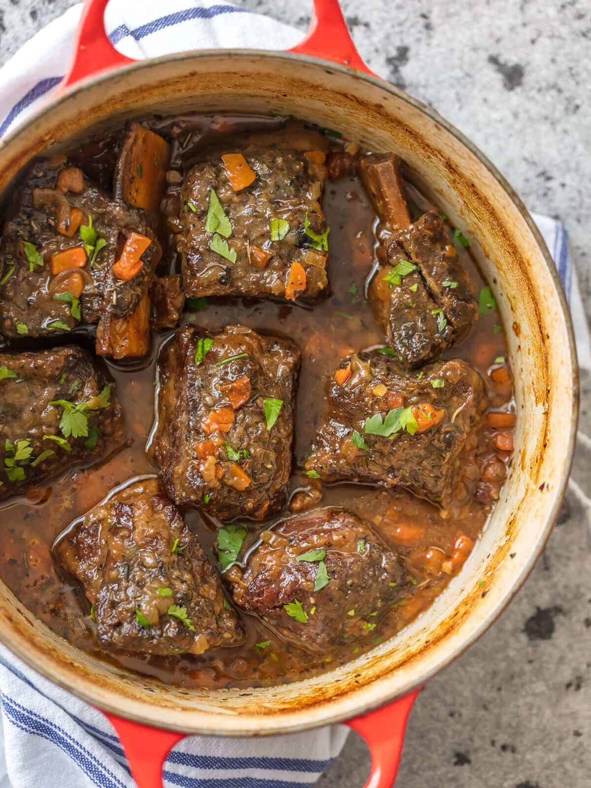 We love these DUTCH OVEN HONEY BOURBON SHORT RIBS! It