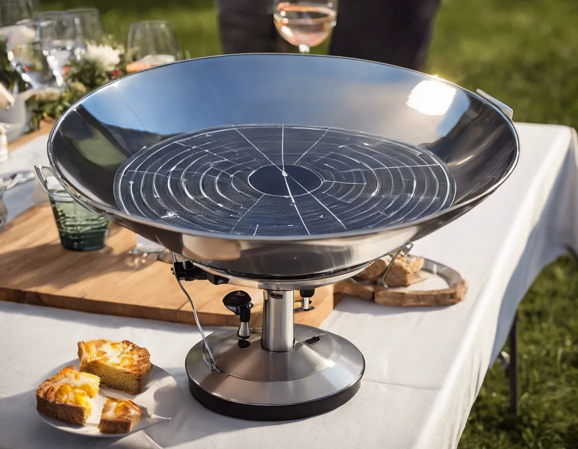 Solar-Geschirrwärmer bei einer Party im Freien