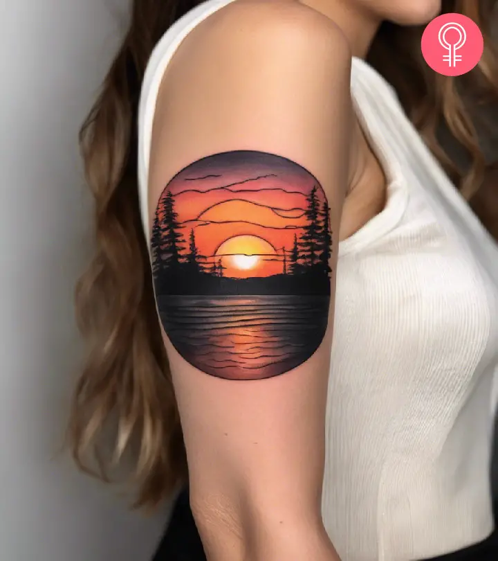 8 atemberaubende Sonnenuntergang-Tattoo-Designs für Wanderer