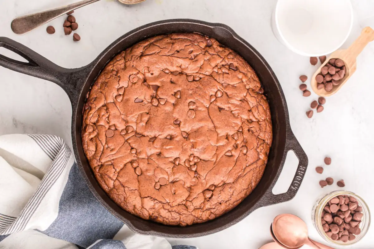 Brownie in der Pfanne gebacken