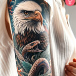 8 dynamische Adler- und Schlangen-Tattoo-Ideen