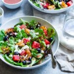 Wassermelonen-Feta-Salat mit Cajun-Garnelen