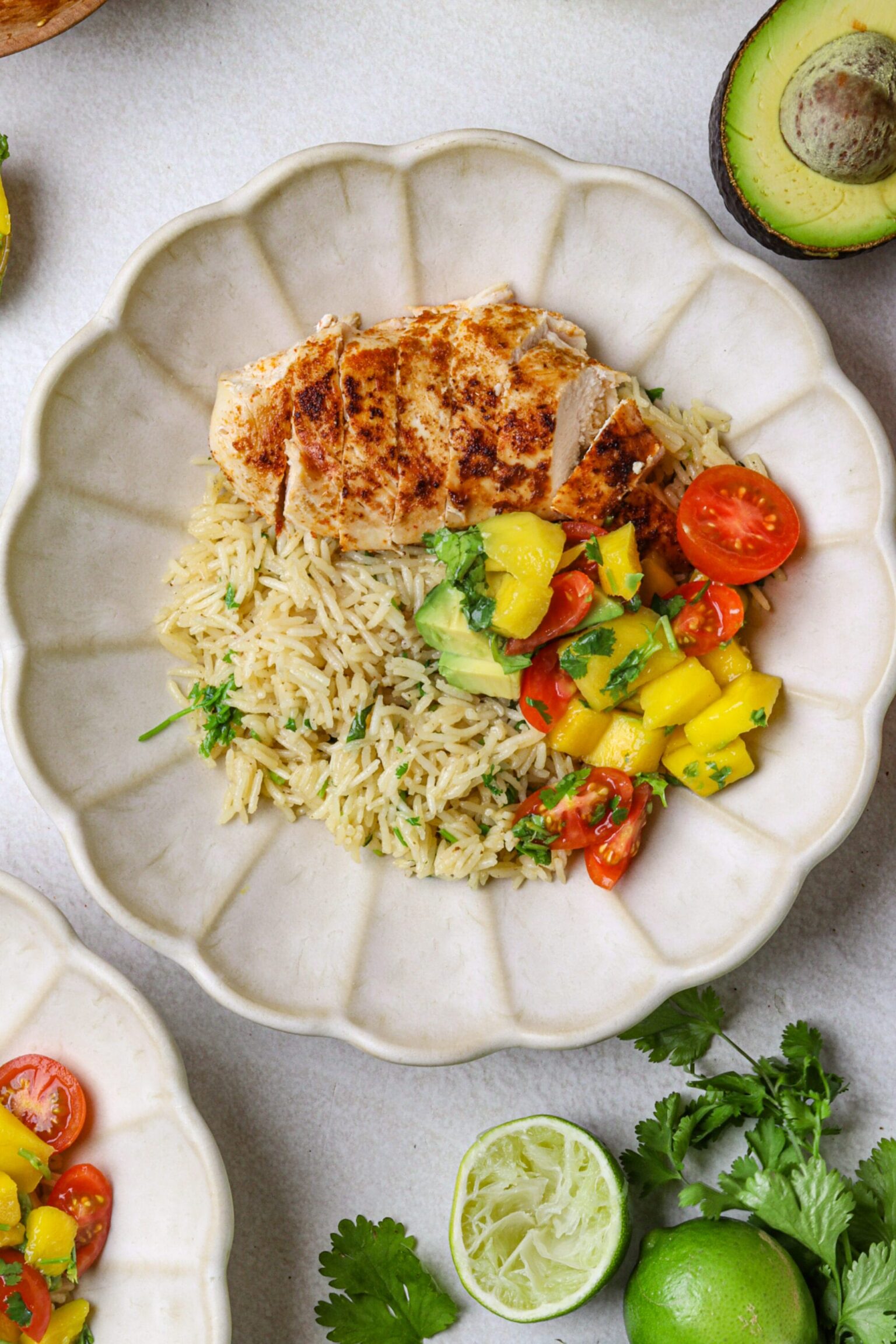 Cilantro Lime Chicken and Rice featured image above shot