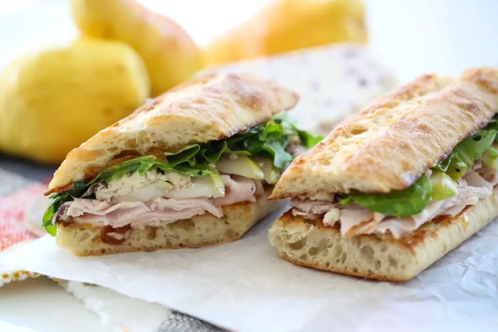 Turkey and Pear Sandwich