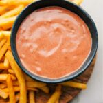 The best fry sauce ready to be enjoyed with a side of fries.