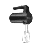 Schwarzer kabelloser Handmixer.